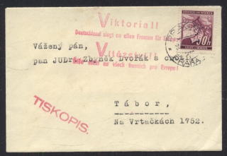 Dopis (Pofis č. 24). Tiskopis. Razítko Viktoria.