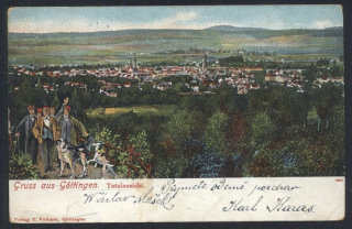 Göttingen. Gruss aus Götingen. Totalansicht