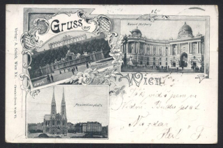 Wien. Gruss aus Wien. Kaiserl Hofburg. Maxmilianplatz.