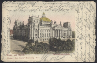 Berlin. Gruss aus Berlin. Reichstagsgebäude.