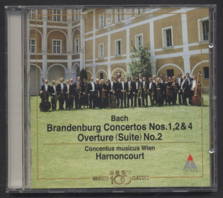 Bach, Concentus Musicus Wien, Nikolaus Harnoncourt - Brandenburg Concertos Nos. 1, 2 & 4 Overture No. 2 (CD)