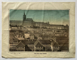 Praha. Malá strana a Hradčany (litografie, 1872)