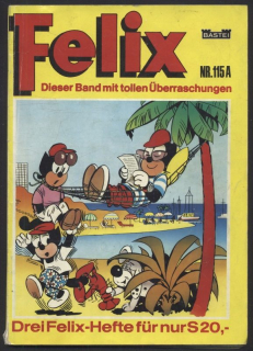 Felix Nr. 115 A : Drei Felix-Hefte:  Nr. 889 + Nr. 879 + Nr. 885 (v němčině)