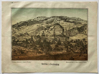 Světlá s Ještědem (litografie, 1872)