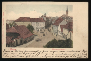 Tábor. Náměstí Františka Křižíka - dříve Husovo náměstí.