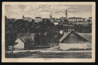 Tábor. Pohled z Čelkovic. Synagoga.