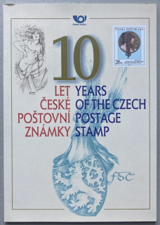 10 let české poštovní známky / 10 Years of the Czech Stamp