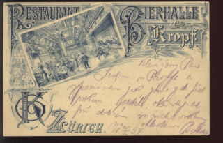 Zürich. Bierhalle Kropf.
