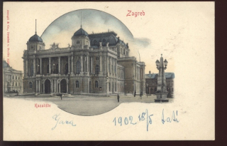Zagreb. Hrvatsko narodno kazalište. Chorvatské Národní divadlo.