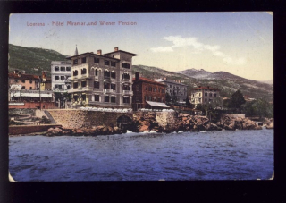 Lovrana. Hotel Miramar und Wiener Pension.