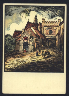 Prachatice. Brána v Prachaticích.