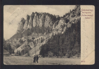 Semmering, Adlitzgraben. Polleroswand tunnel