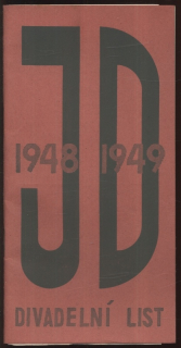 Divadelní list Jihočeského národního divadla 1, září 1948