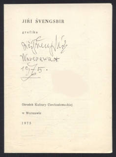 Jiří Švengsbír - grafika (polský katalog k výstavě) - s podpisem