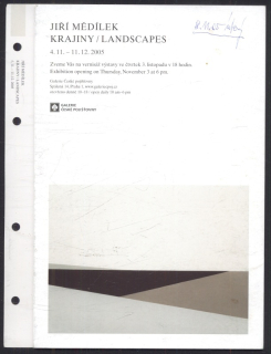 Jiří Mědílek : Krajiny / Landscapes (katalog k výstavě 2005)