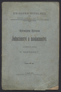 Björnson, Björnstjern - Jednoženství a mnohoženství
