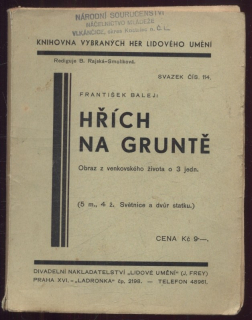 Balej, František - Hřích na gruntě