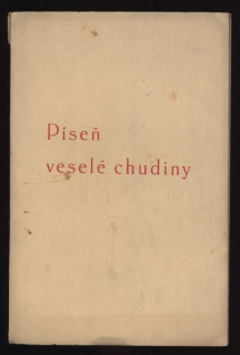 Píseň veselé chudiny (Staročeská báseň v původním znění)