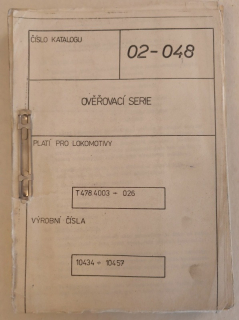 T 478.4 (Ověřovací série) - Katalog náhradních dílů pro lokomotivy T 478.4003-026