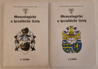 Genealogické a heraldické listy 1999 (ročník 19, komplet - 4 čísla ve dvou sešitech)