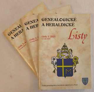 Genealogické a heraldické listy 2005 (ročník 25, komplet - 4 čísla ve třech sešitech)