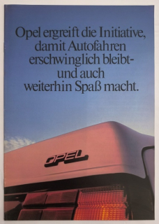 Opel ergreift die Initiative, damit Autofahren erschwinglich bleibt- und auch weiterhin Spaß macht. (reklamní prospekt) německy