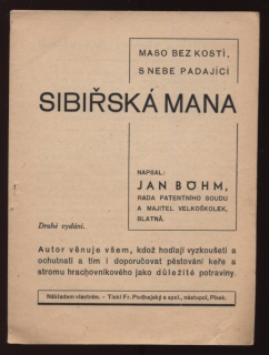 Böhm, Jan - Maso bez kostí, s nebe padající - Sibiřská mana