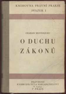 Montesquieu, Charles - O duchu zákonů