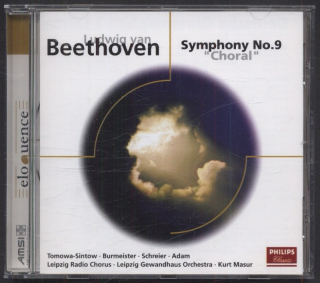 Ludwig van Beethoven, Tomova-Sintow, Burmeister, Schreier, Adam, Leipzig Radio Chorus, Leipzig Gewandhaus Orchestra, Kurt Masur - Symphony No. 9 "Choral" (CD)