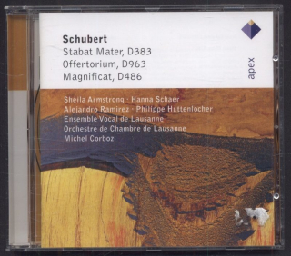 Schubert - Sheila Armstrong, Hanna Schaer, Alejandro Ramirez, Philippe Huttenlocher, Ensemble Vocal De Lausanne, Orchestre De Chambre De Lausanne, Michel Corboz - Stabat Mater, D383, Offertorium, D963, Magnificat, D486 (CD)
