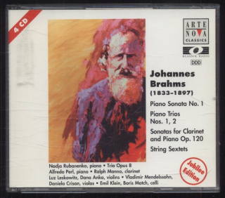 Johannes Brahms, Nadja Rubanenko - Trio Opus 8 / Alfredo Perl, Ralph Manno, Luz Leskowitz, Dana Anka, Vladimir Mendelssohn, Daniela Crisan, Emil Klein, Boris Match - Piano Sonata No. 1, Piano Trios Nos. 1, 2, Sonatas For Clarinet And Piano Op. 120 (3CD)