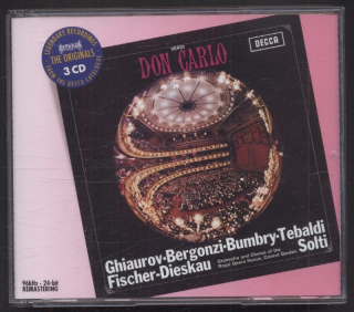Giuseppe Verdi - Ghiaurov, Bergonzi, Bumbry, Tebaldi, Fischer-Dieskau, Orchestra And Chorus Of The Royal Opera House, Covent Garden, Solti - Don Carlo (3CD)