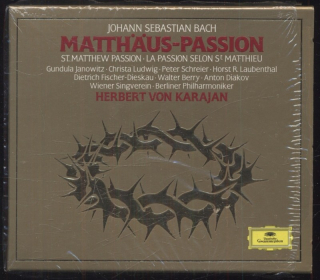 Johann Sebastian Bach - Gundula Janowitz, Christa Ludwig, Peter Schreier, Horst R. Laubenthal, Dietrich Fischer-Dieskau, Walter Berry, Anton Diakov, Wiener Singverein, Berliner Philharmoniker, Herbert von Karajan - Matthäus-Passion (3CD)
