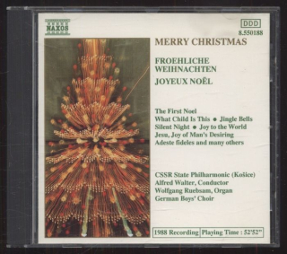CSSR State Philharmonic (Košice) , Conductor Alfred Walter , Organ Wolfgang Ruebsam*, German Boys' Choir* - Merry Christmas, Froehliche Weihnachten, Joyeux Noël (CD)