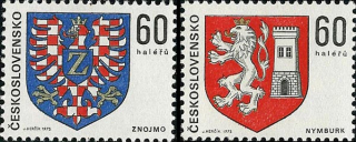 2134-2135 - Znaky československých měst 1975