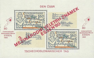 2460A - 3. mezinárodní veletrh poštovních známek ESSEN 80