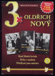 3 x Oldřich Nový 1: Hotel Modrá hvězda / Dívka v modrém / Přítelkyně pana ministra (3DVD) 