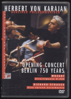 Herbert von Karajan, Berliner Philharmoniker - Opening Concert Berlin 750 Years. Mozart Divertimento K. 334. Richard Strauss Also Sprach Zarathustra (DVD)
