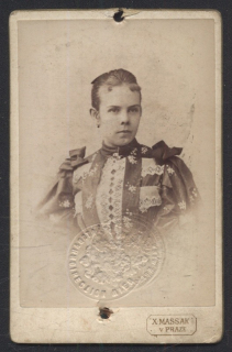 Portrét dívky - Legitimace K. und. k. rakouských státních drah / Legitimation K. k. österreichische Staatsbahnen