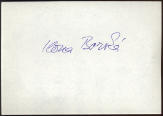 Ilona Borská (česká spisovatelka 1928-2007) autogram