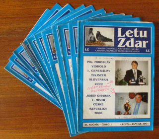 Letu zdar. 2001 (nekompletní 11. ročník, 11 sešitů) Časopis chovatelů poštovních holubů