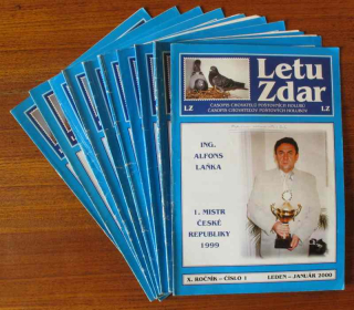 Letu zdar. 2000 (nekompletní 10. ročník, 10 sešitů) Časopis chovatelů poštovních holubů