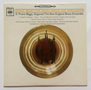 E. Power Biggs, New England Brass Ensemble - Heroic Music For Organ, Brass And Percussion (LP)
