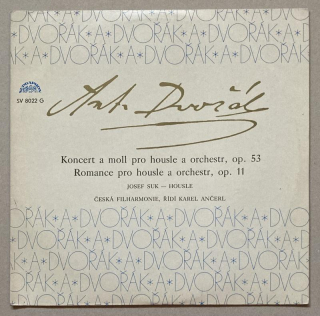 Antonín Dvořák - Koncert A-Moll pro house a orchestr, Op. 53 - Romance pro housle a orchester, op. 11 (LP)