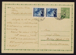 Dopisnice (Pofis CDV1 dofrankovaná 2 x č. 20)