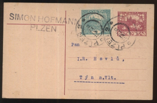 Dopisnice CDV10 (Pofis) dofrankovaná zn. Pofis č. 4