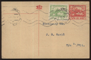 Dopisnice CDV7 (Pofis) dofrankovaná zn. Pofis č. 3