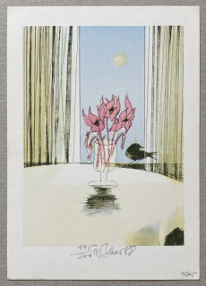 Karel Beneš - Květiny (litografie)