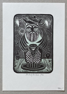 Václav Plechatý - Ex libris Ruda Príbyš (serigrafie)