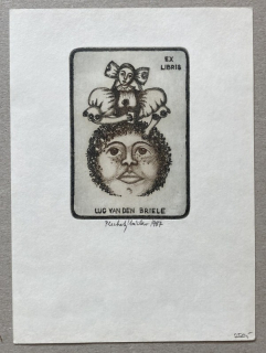 Václav Plechatý - Ex libris Luc van den Briele (lept)